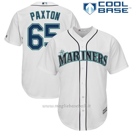 Maglia Baseball Uomo Seattle Mariners James Paxton Bianco Cool Base